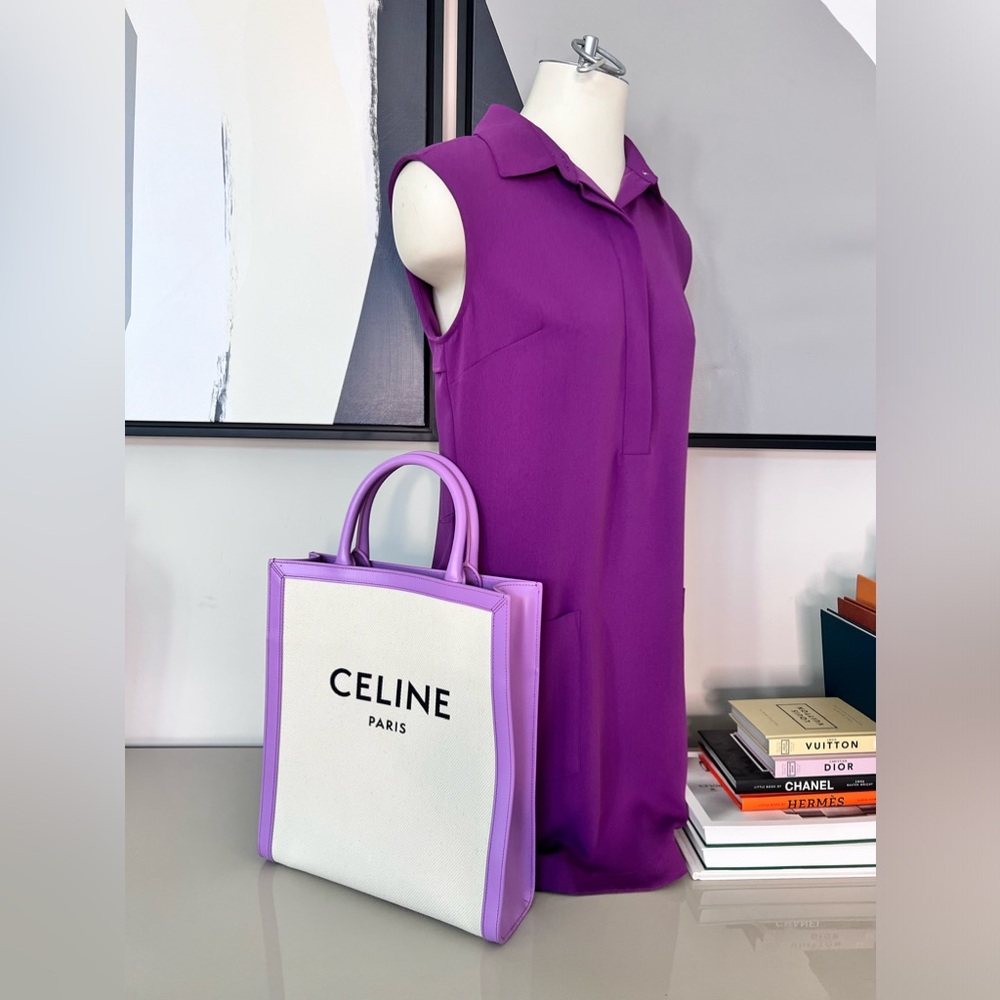 Celine Paris Small Vertical Crossbody Tote Natural/ Mauve